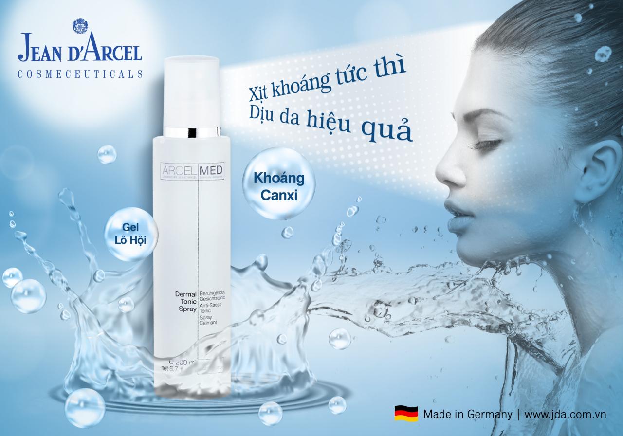 Nước xịt khoáng làm dịu da tức thì